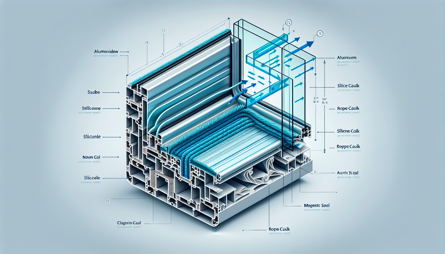Illustration showing airflow bypassing an improperly sealed window