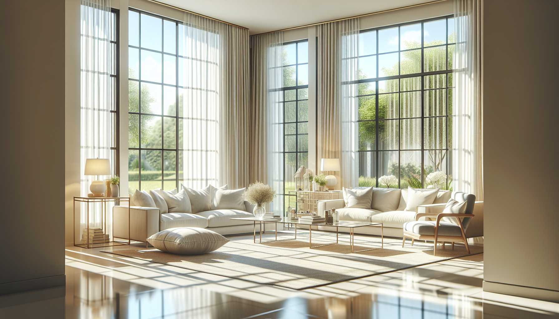 UPVC Windows in Modern Home, Cozy Interior