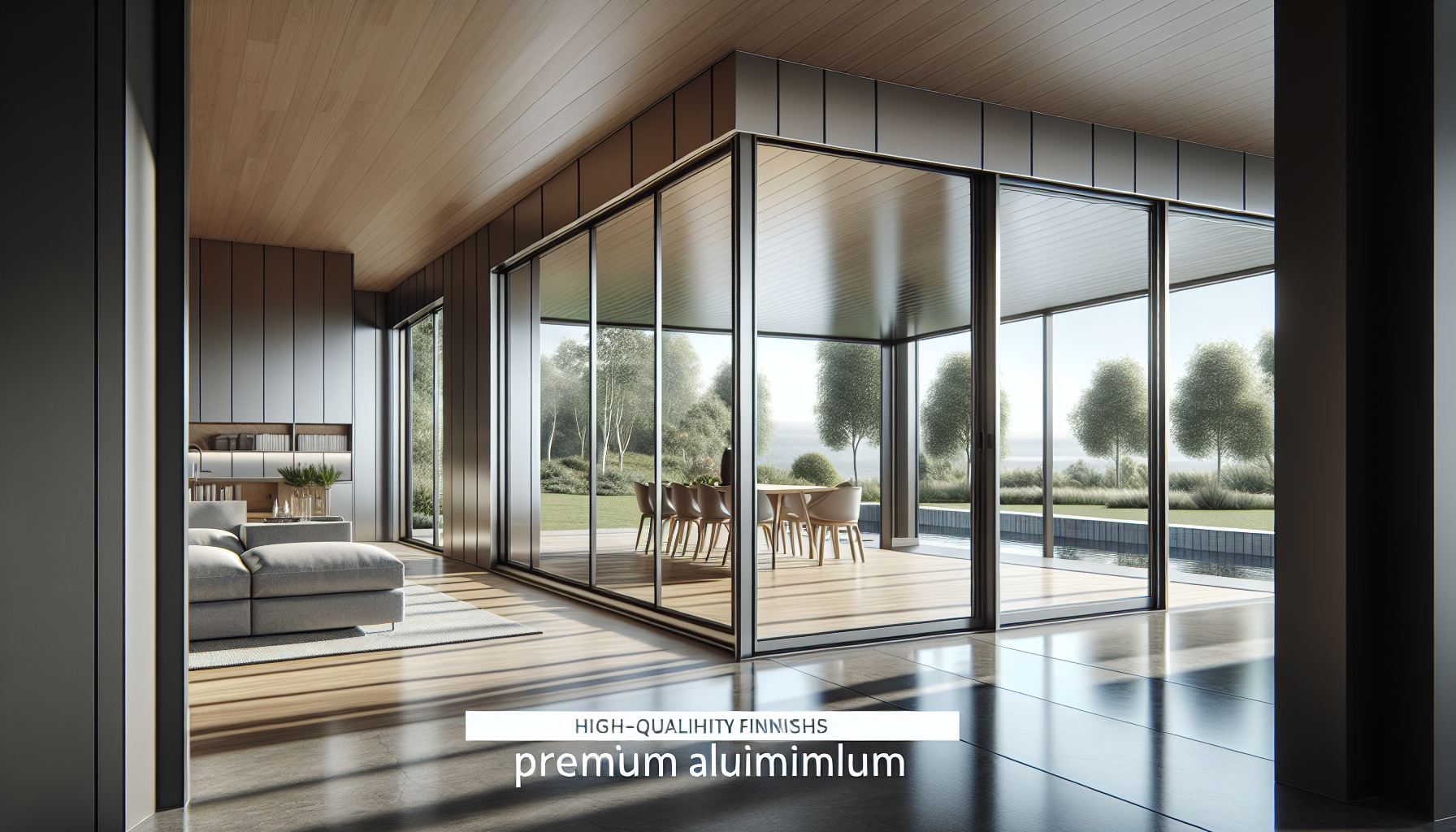 Premium aluminum windows installed in a modern home