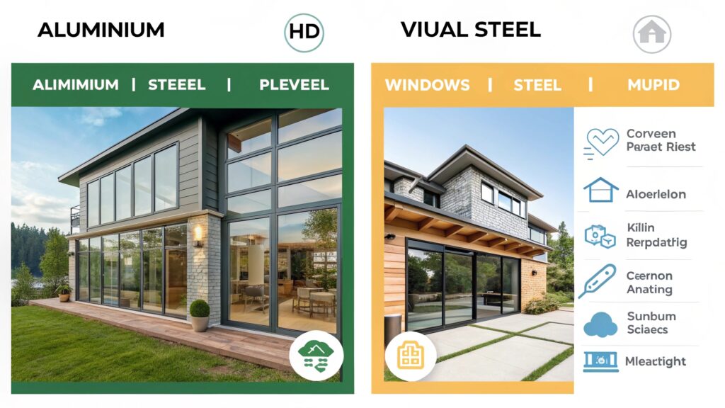 Comparison of aluminum and steel windows for residential designs.