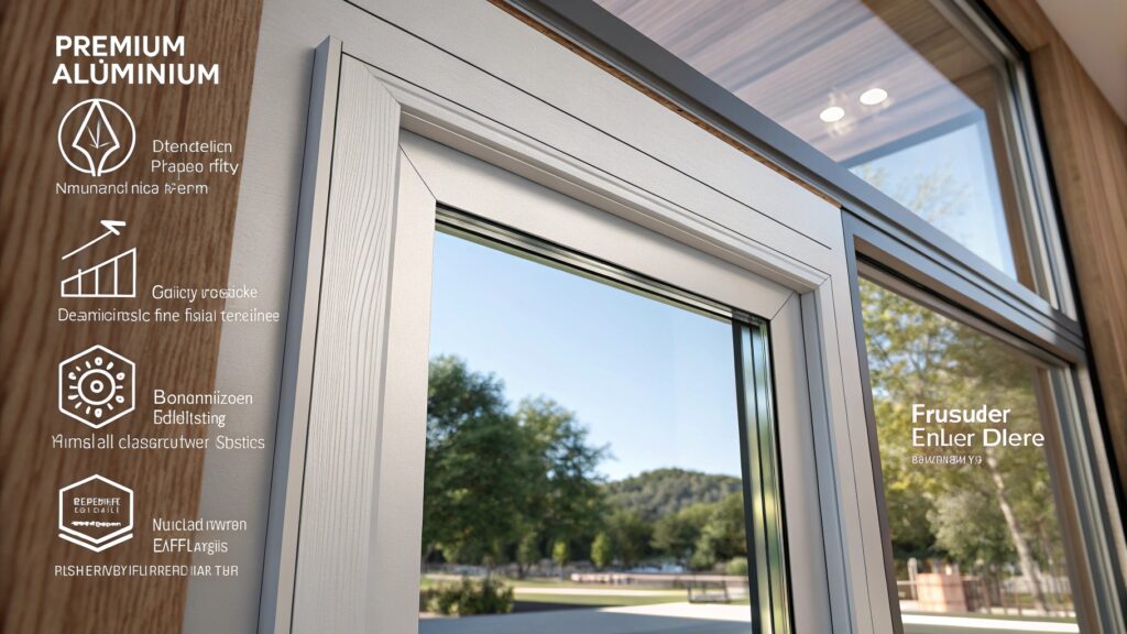 Premium aluminum window frame showcasing modern and durable design.