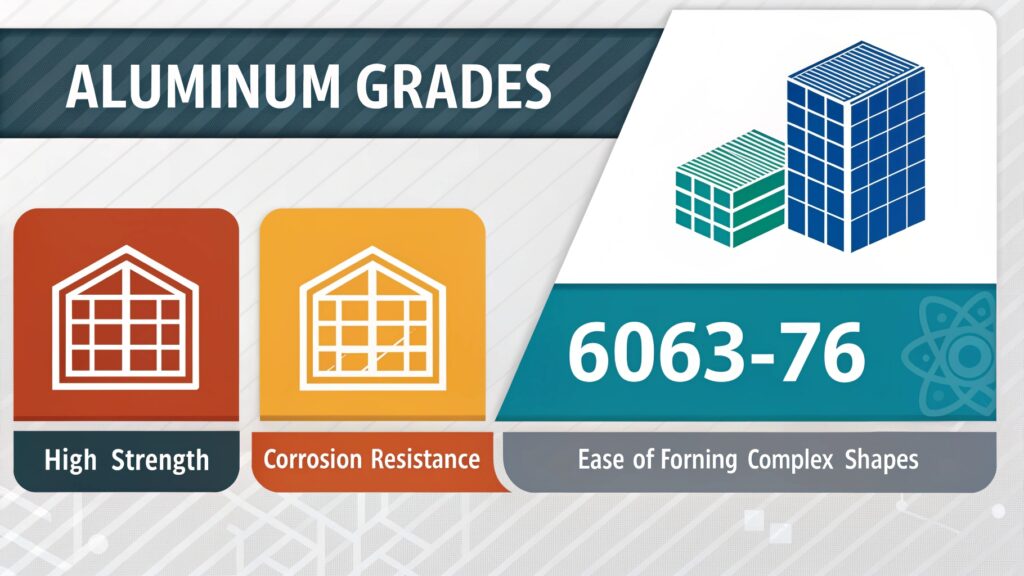 Comparison of aluminum grades highlighting strength and corrosion resistance.