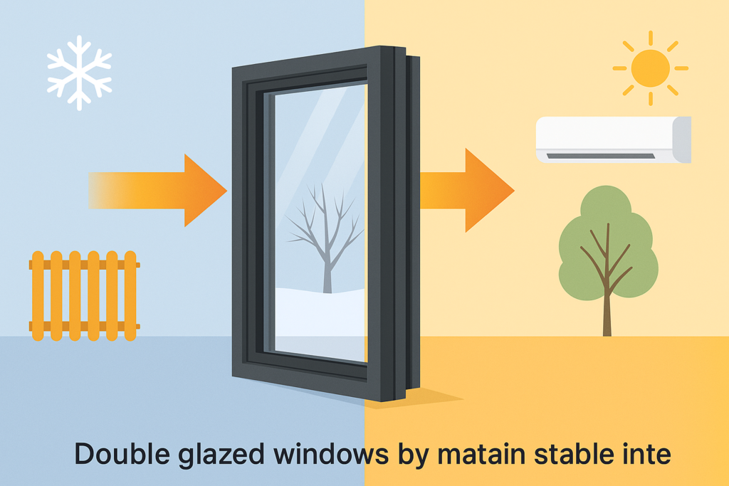 Double glazing keeps room temperature stable
