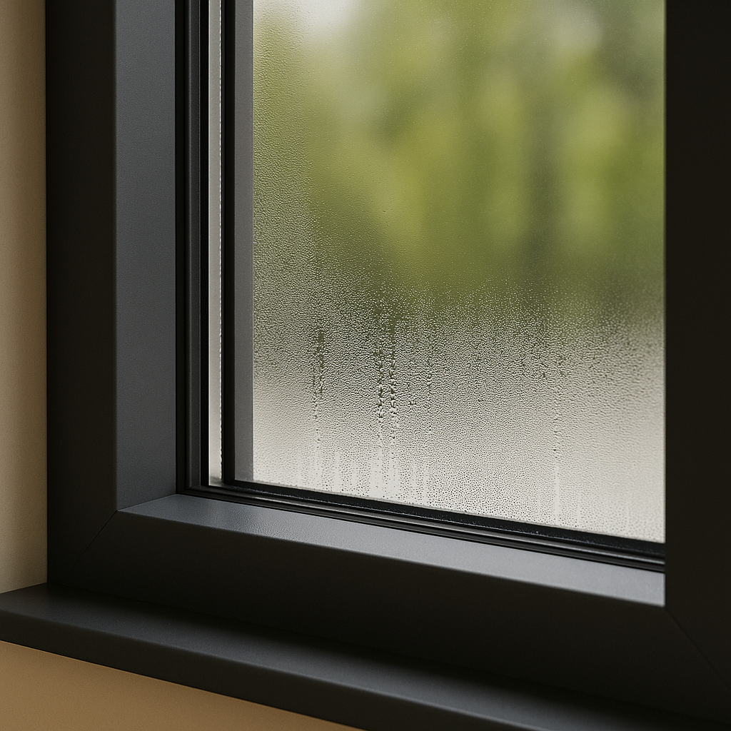 Condensation on inside window glass