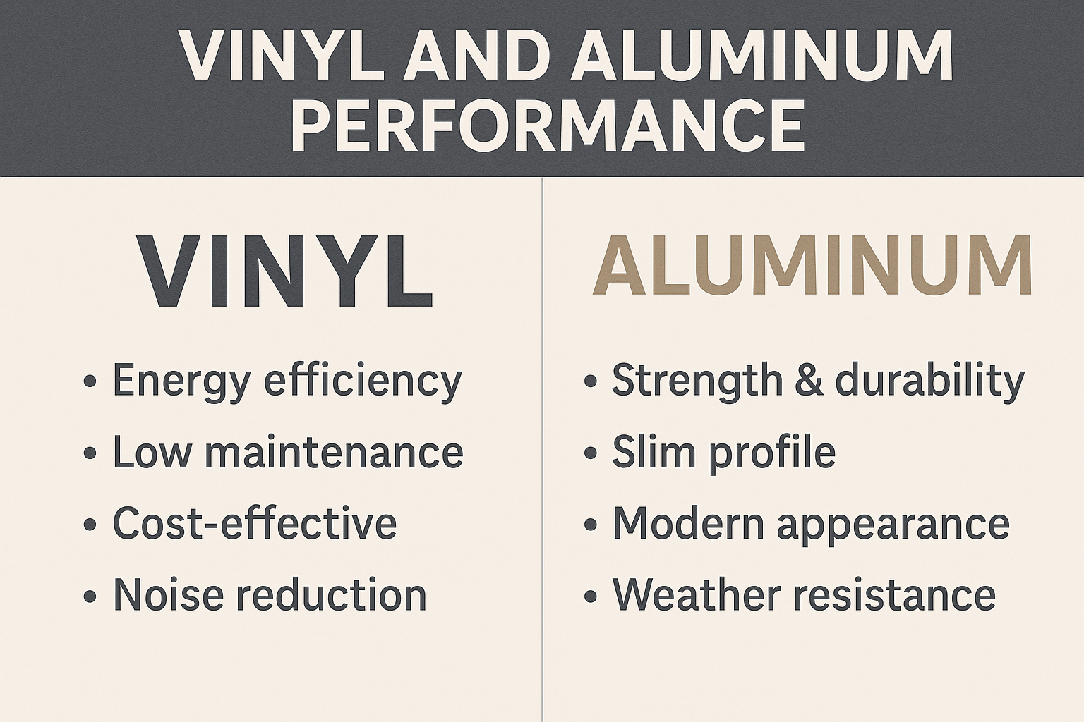 Vinyl vs aluminum window strengths