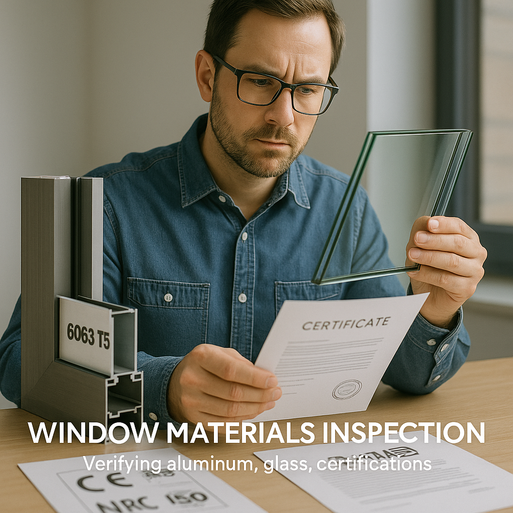 Verifying aluminum, glass, certifications