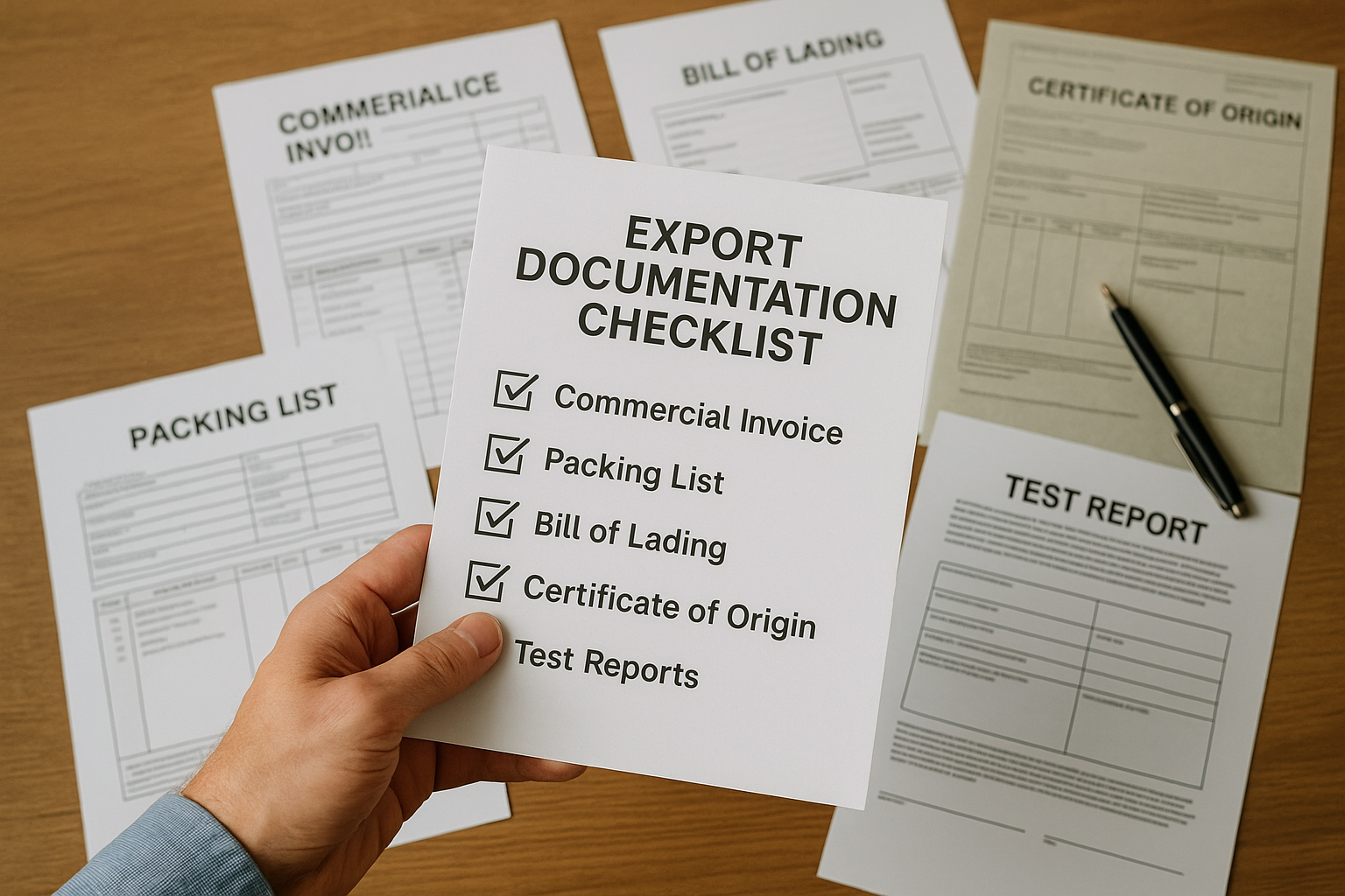 Key documents for global shipment