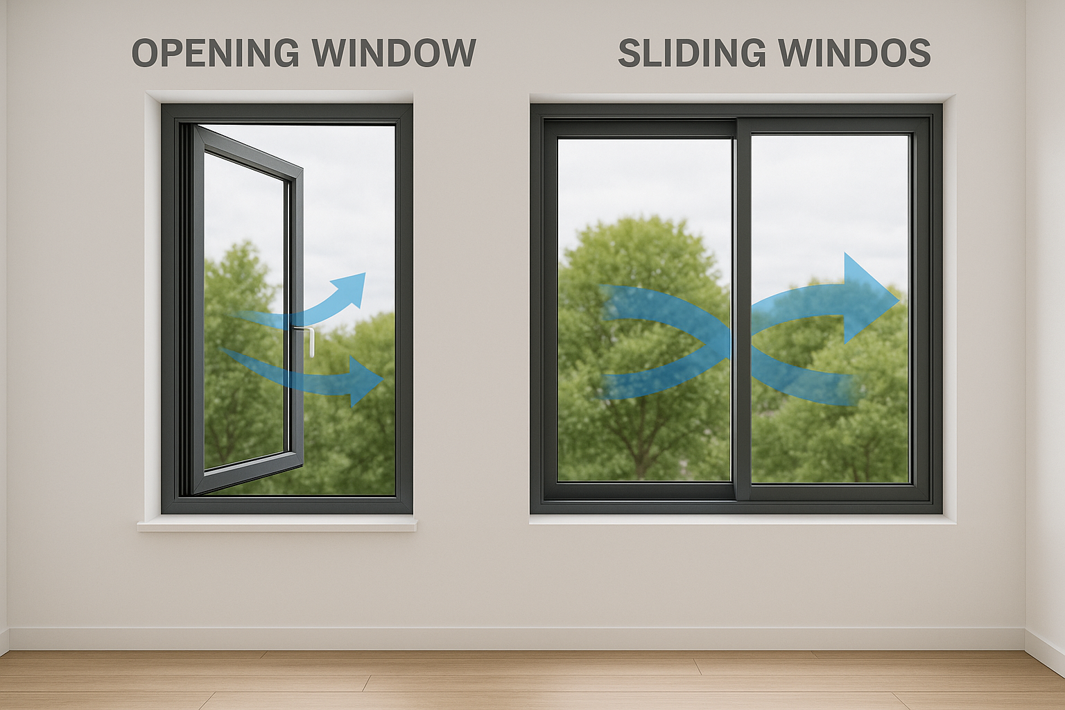 Casement vs. slider ventilation benefits