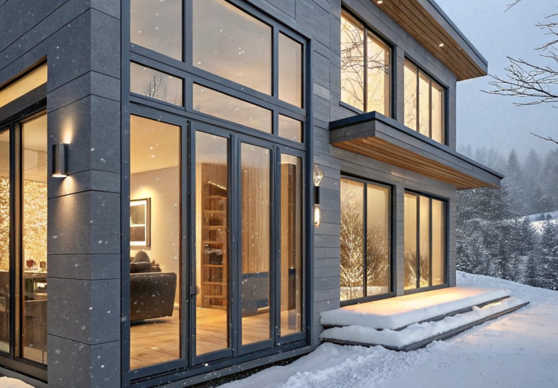 Custom aluminum alloy windows for residential and commercial building projects.
